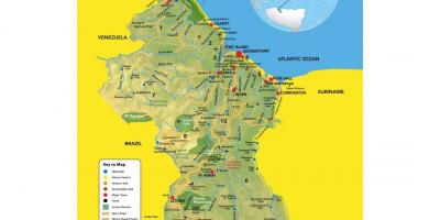 Mapa da Guiana mapa de localização