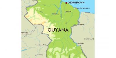 Um mapa da Guiana