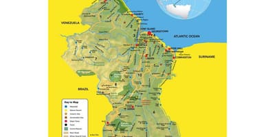 Mapa da Guiana mapa de localização